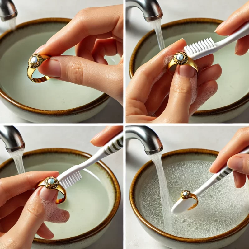 clean gold jewelry