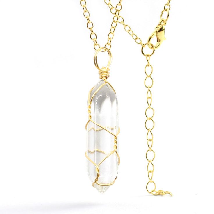 crystal holder necklace