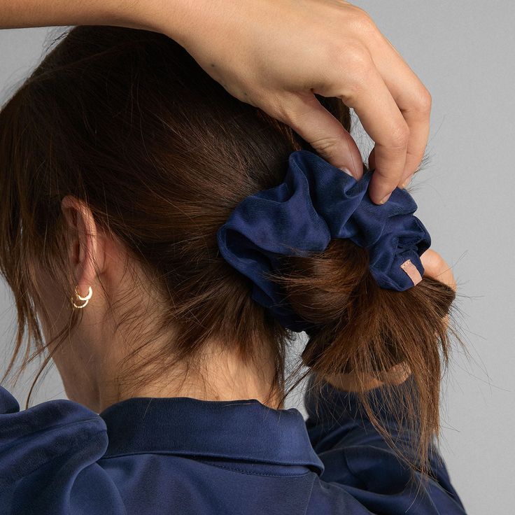 blue scrunchie