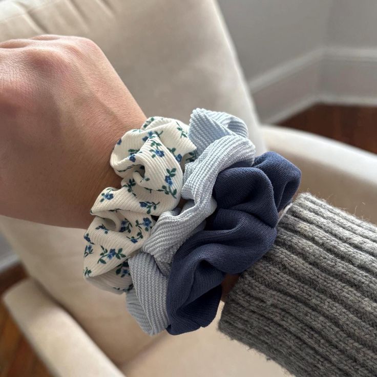 blue scrunchie