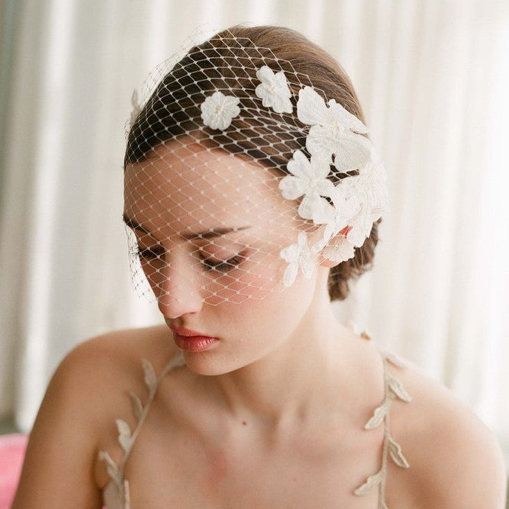 wedding headpiece with veil