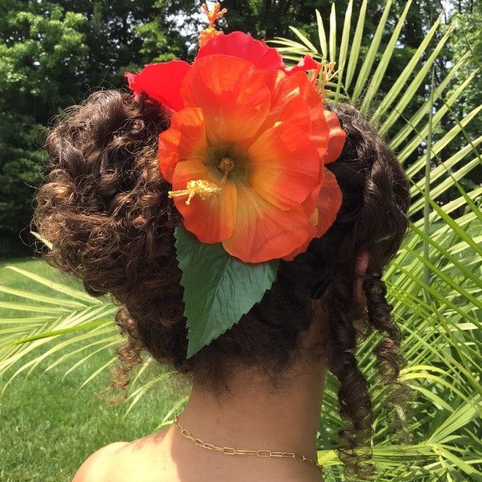 hibiscus hair clip