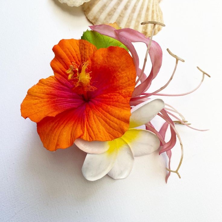 hibiscus hair clip