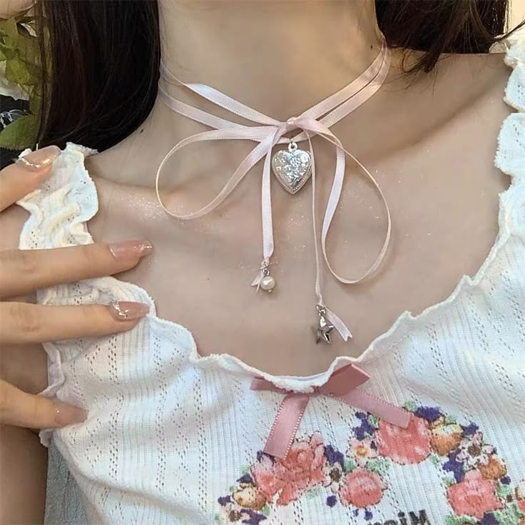 pink necklace