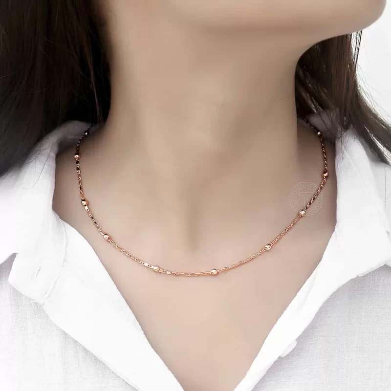 rose gold necklaces