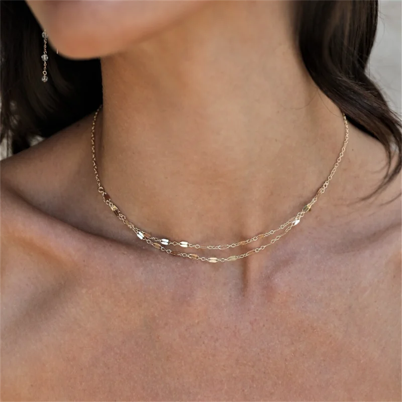 stacked necklaces