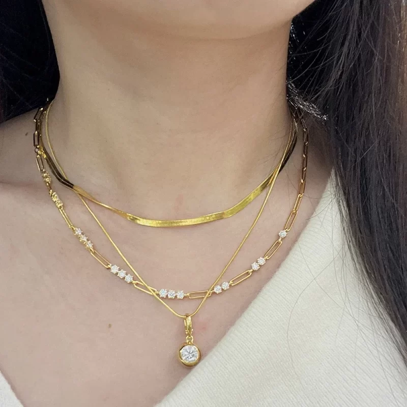 stacked necklaces