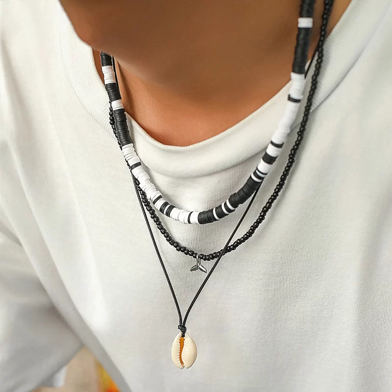 mens beaded necklaces