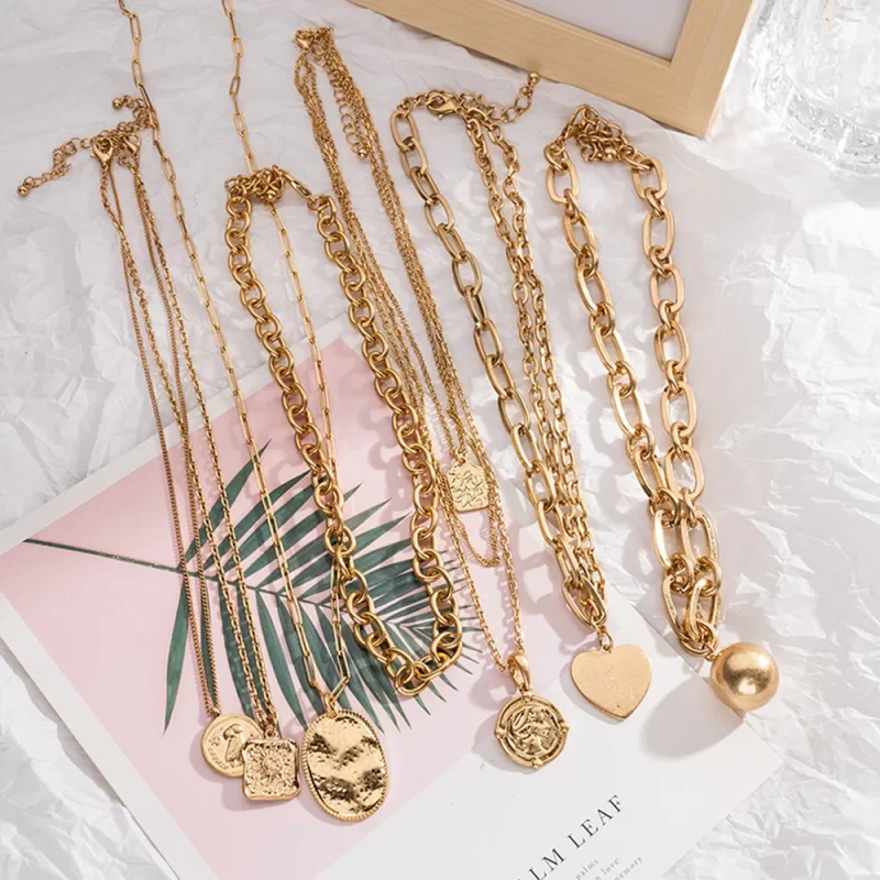 dainty necklaces gold