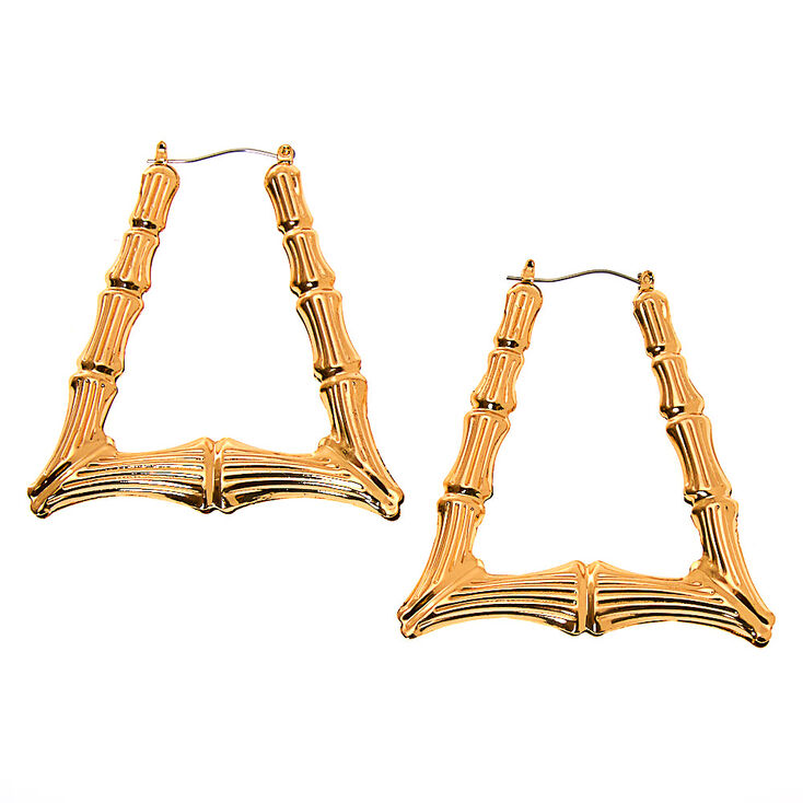 gold bamboo earrings
