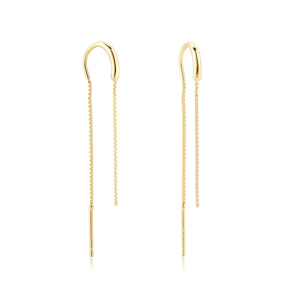 gold threader earrings