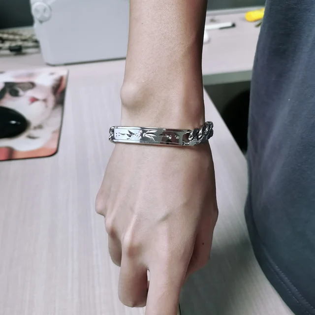 mens silver bracelets