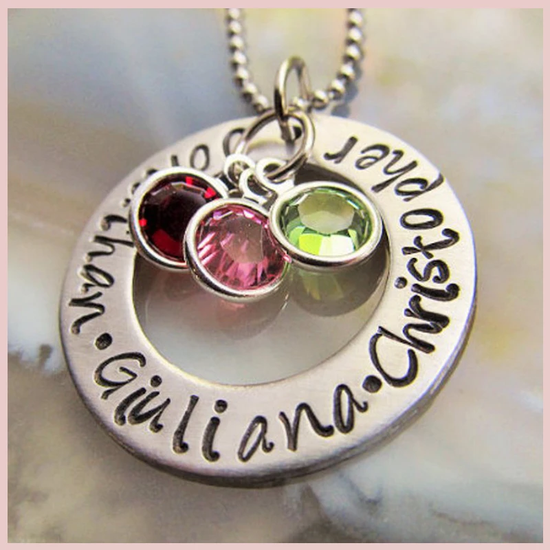 birthstone necklaces for mom