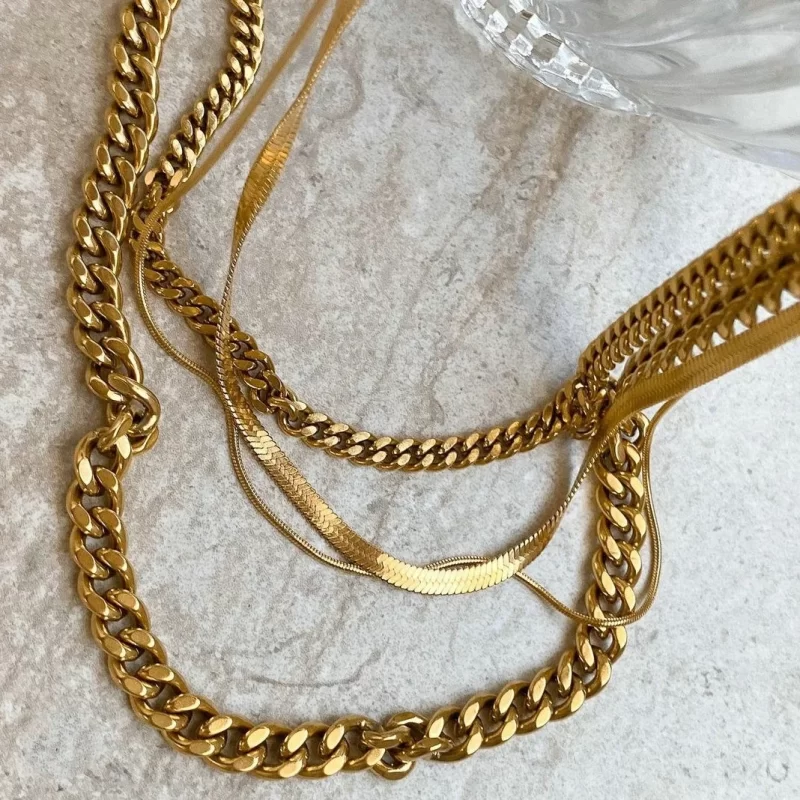 chunky necklaces gold