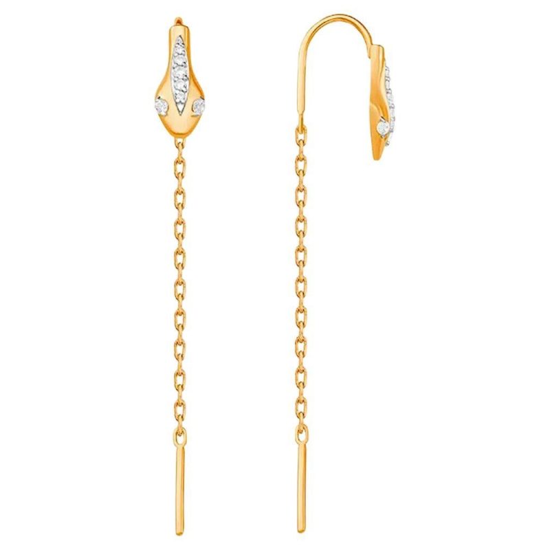 gold threader earrings