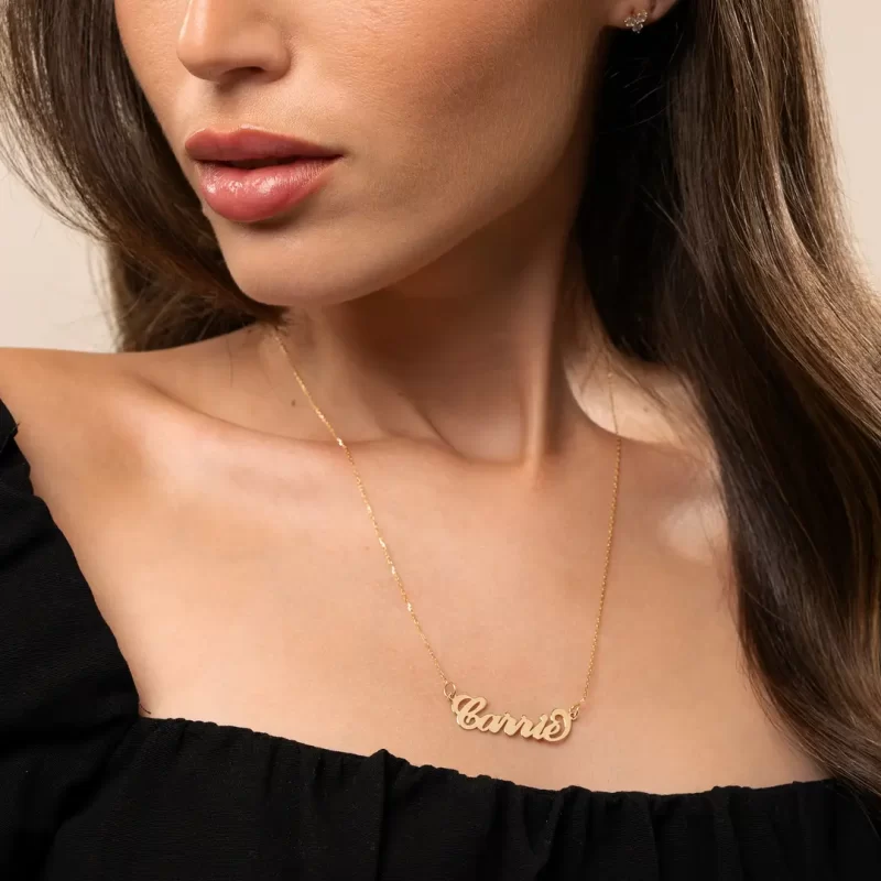 gold name necklaces