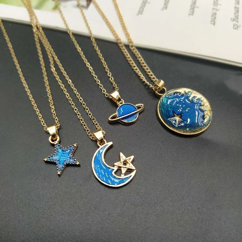blue necklaces
