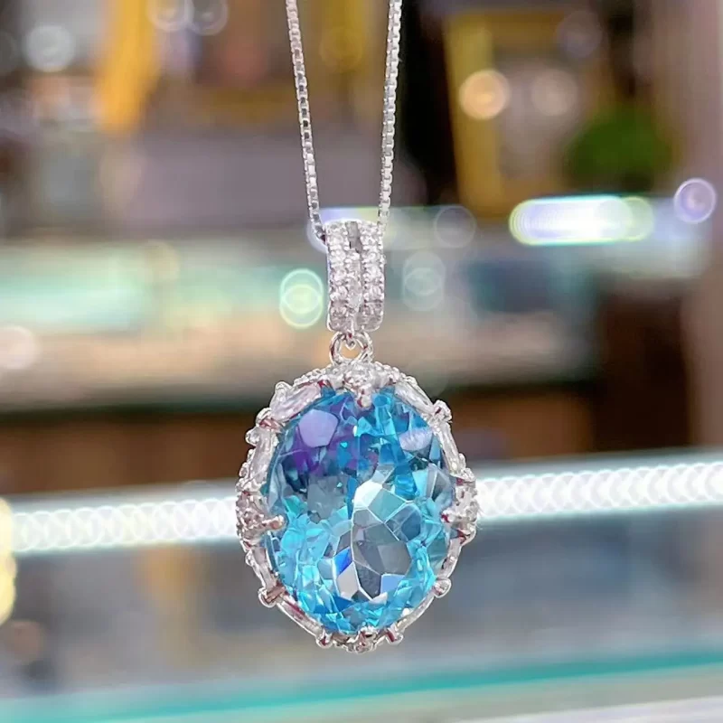 blue topaz necklaces