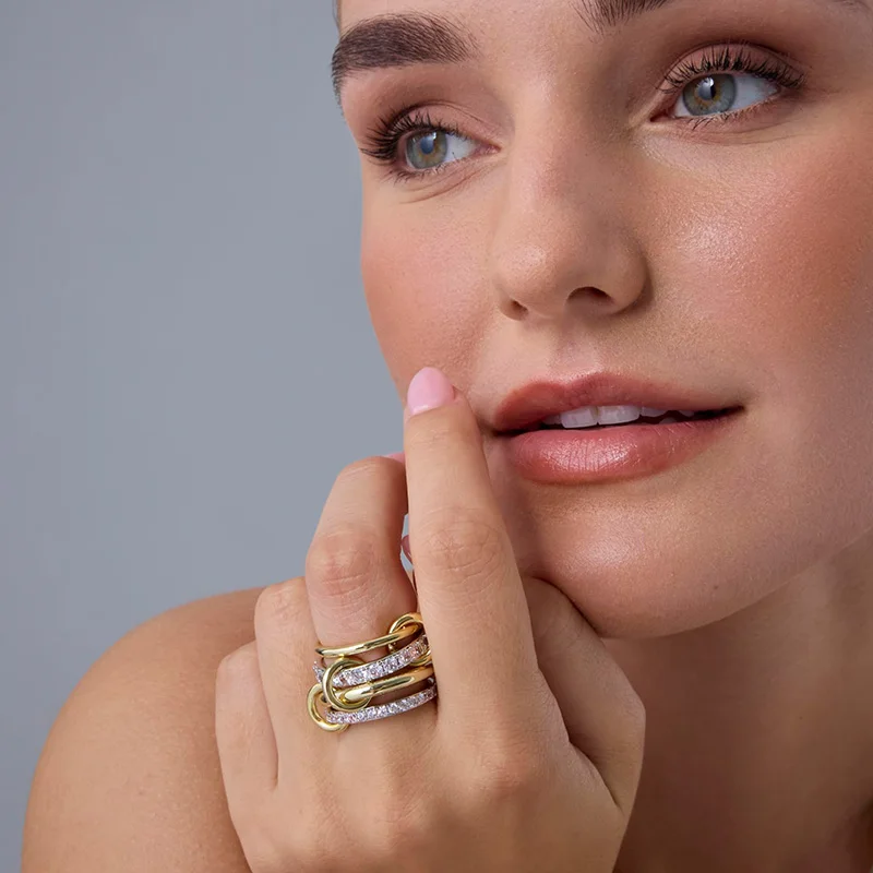 gold stackable rings for women
