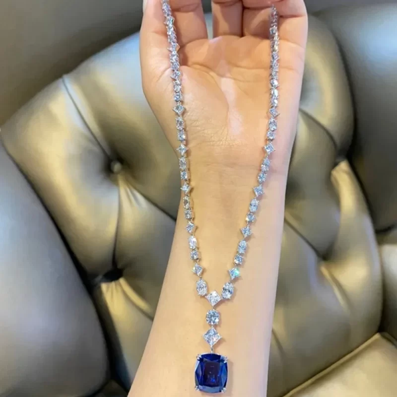 sapphire and diamond necklaces