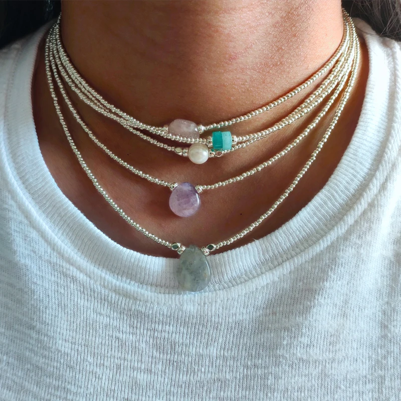 glass bead necklaces