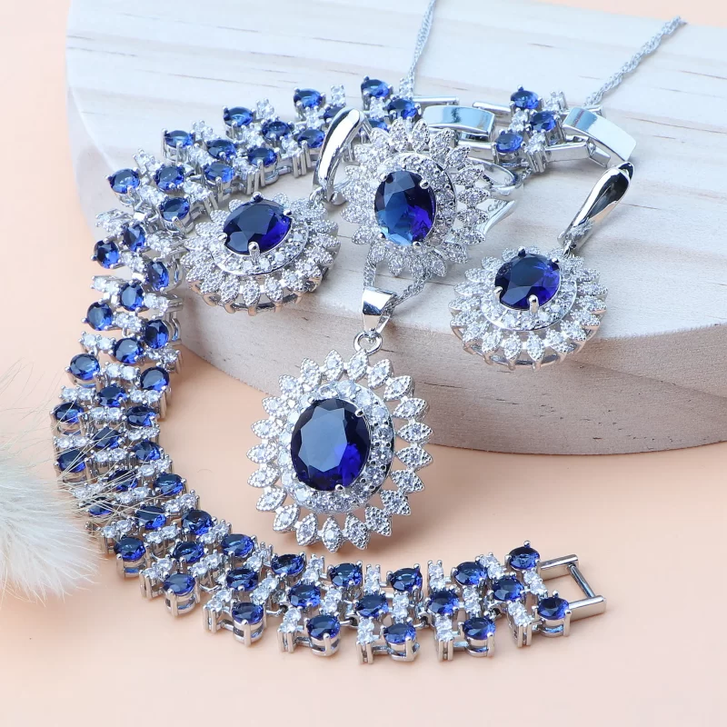blue necklaces