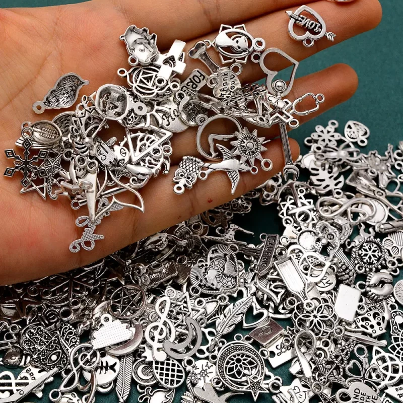 silver charms for necklaces