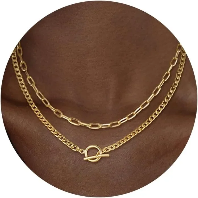 gold layered necklaces