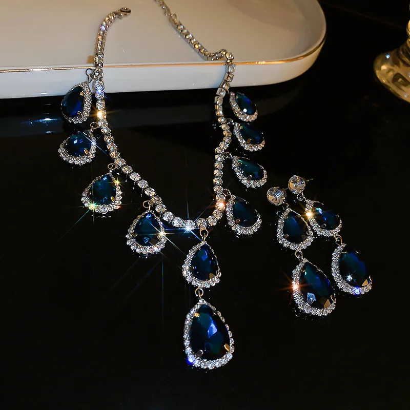blue necklaces