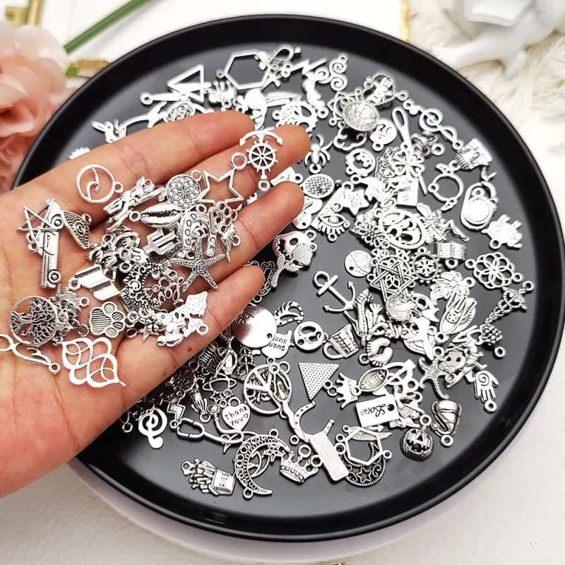 silver charms for necklaces