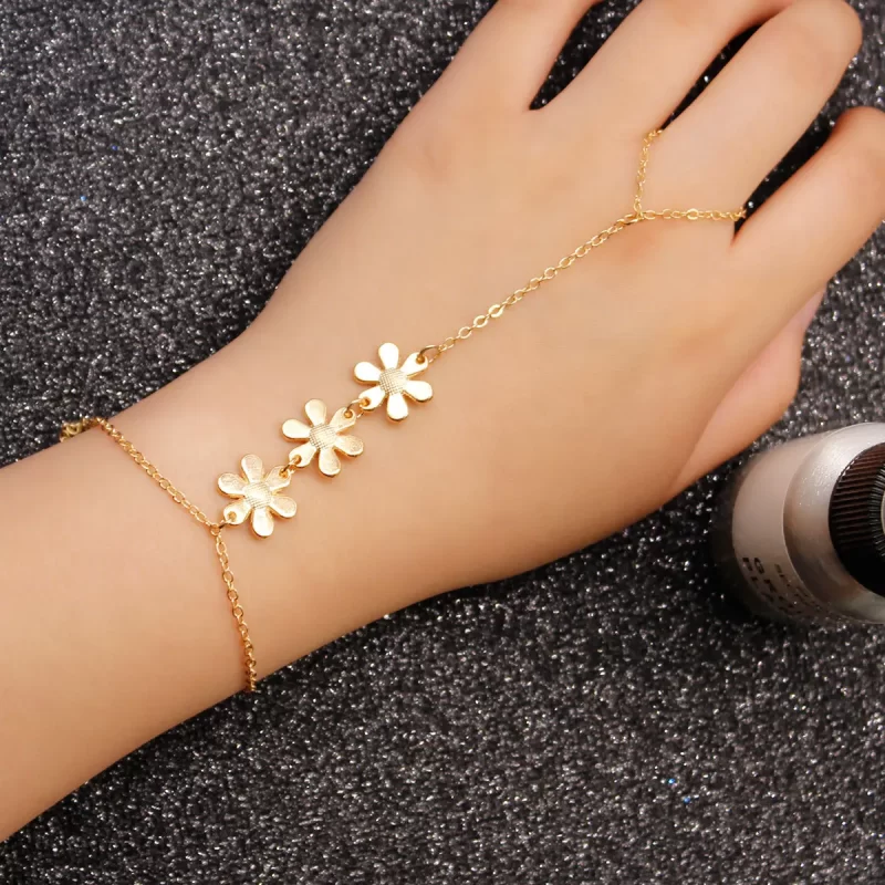 bracelet with finger ring