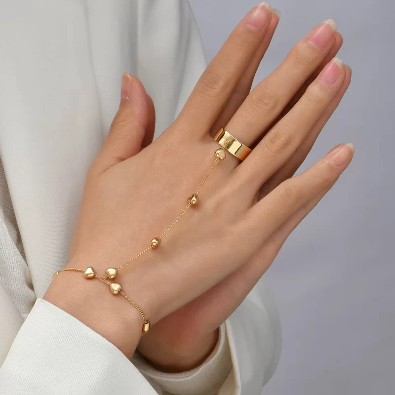 bracelet with finger ring