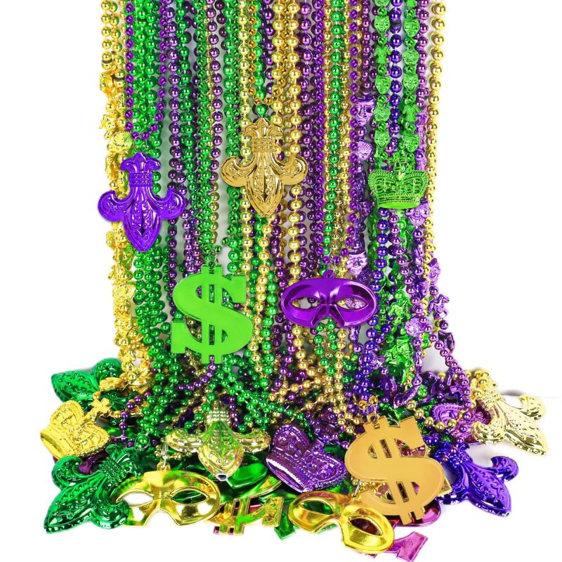 mardi gras bead necklaces