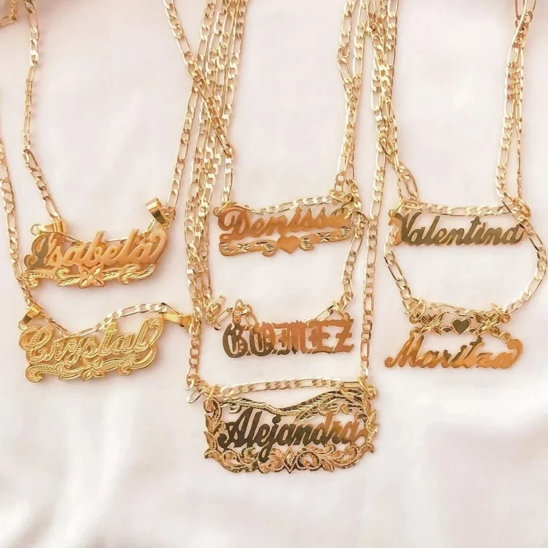 name plate necklaces