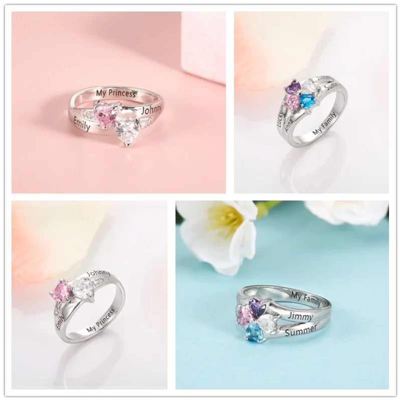 birthstone rings for mom