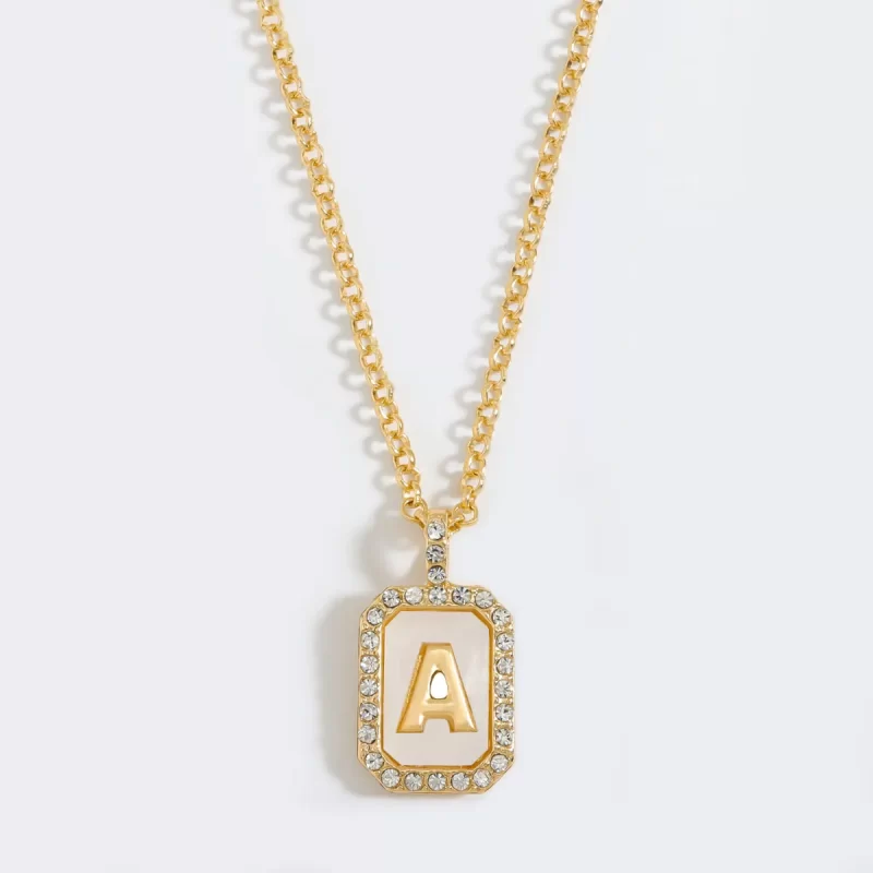 initial necklaces gold