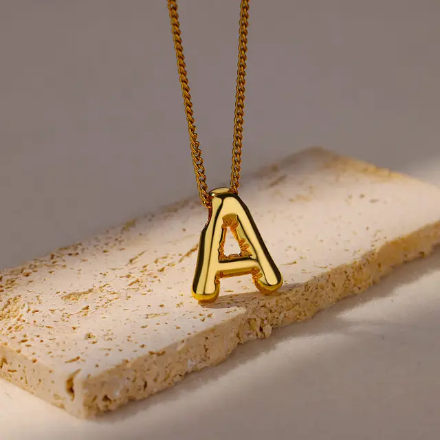 initial necklaces gold