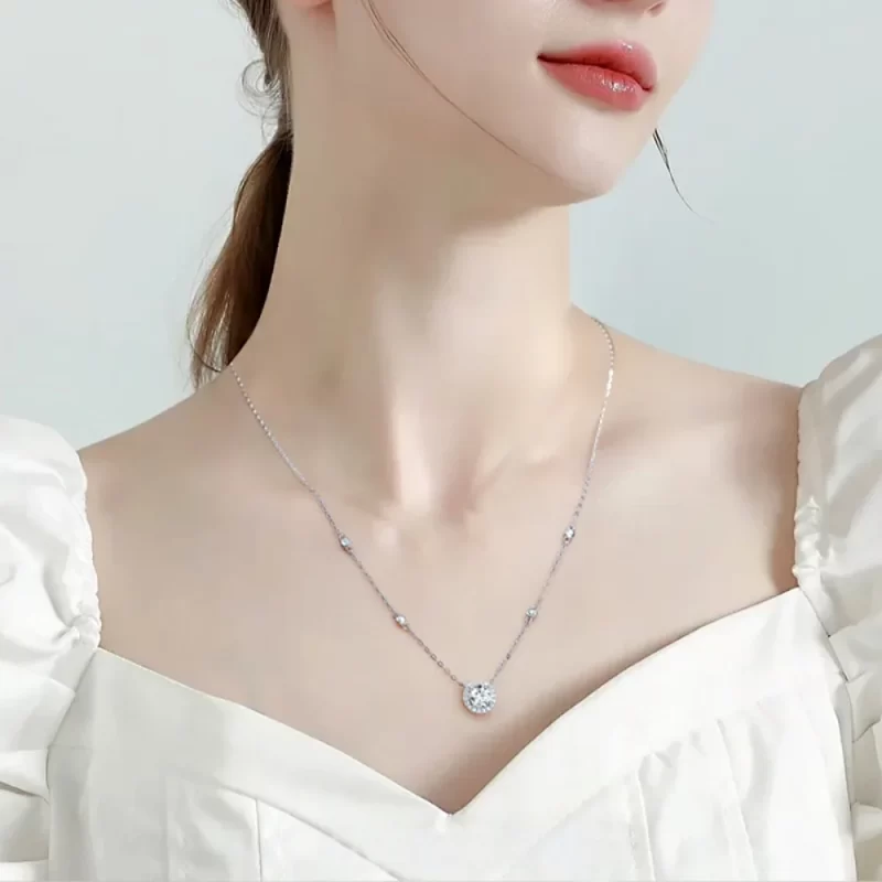 lab created diamond necklaces