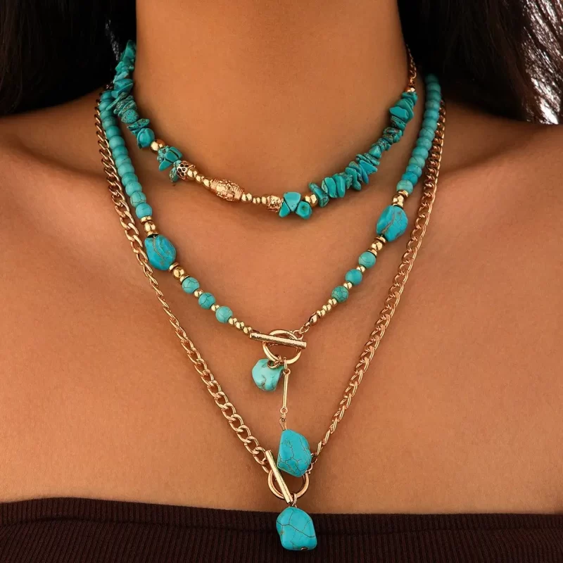 blue stone necklaces