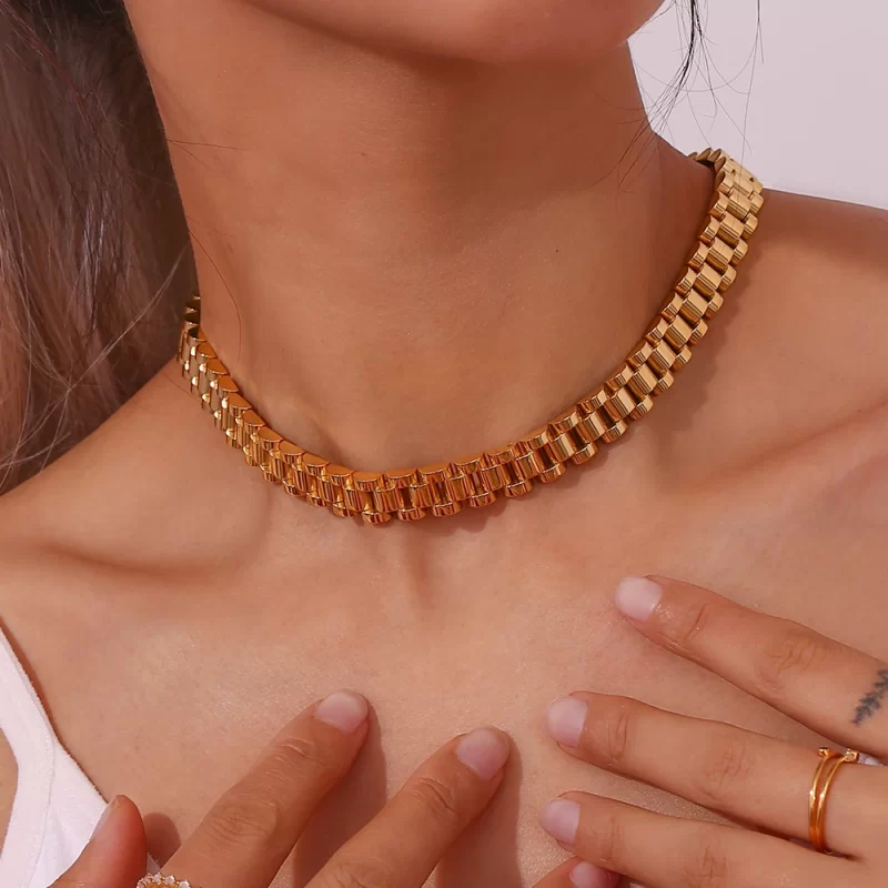gold choker necklaces