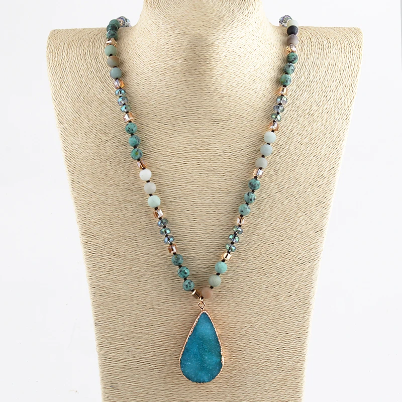 blue stone necklaces