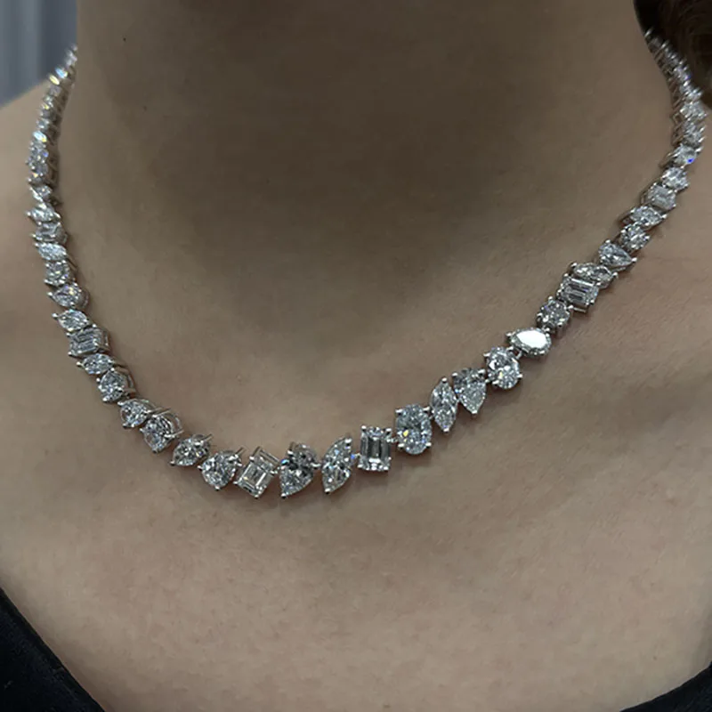 lab created diamond necklaces