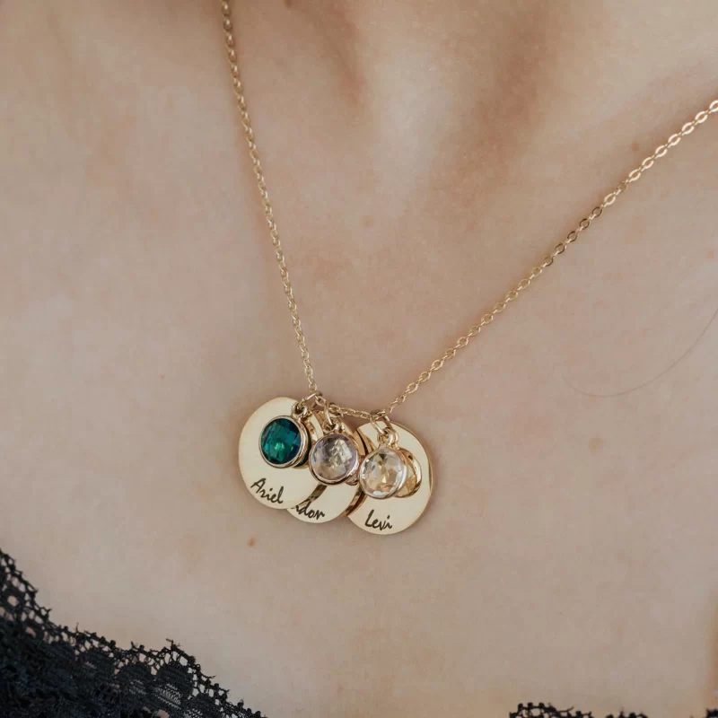 birth stone necklaces