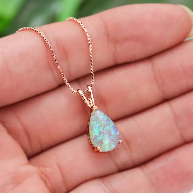 white opal necklaces
