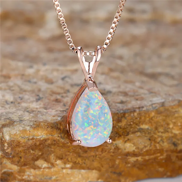white opal necklaces