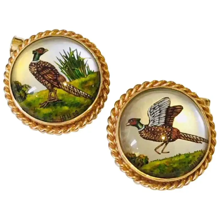 pheasant cufflinks