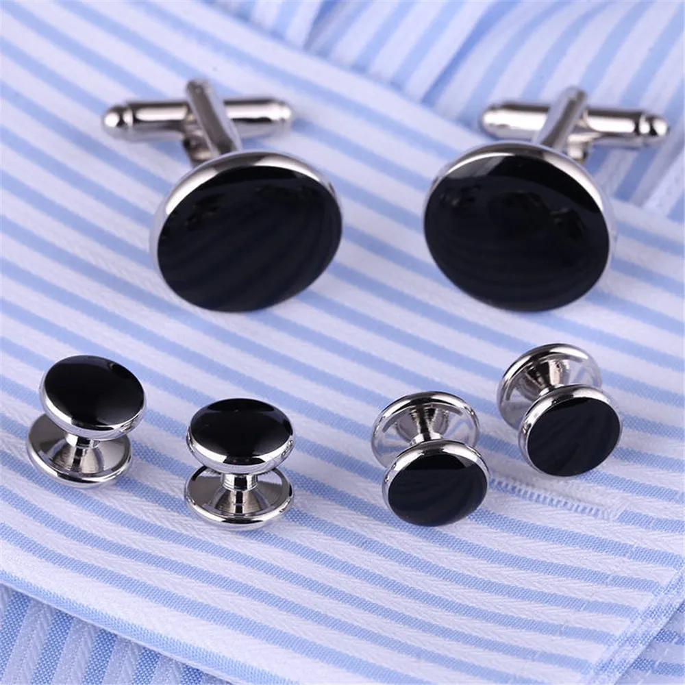 black cufflinks