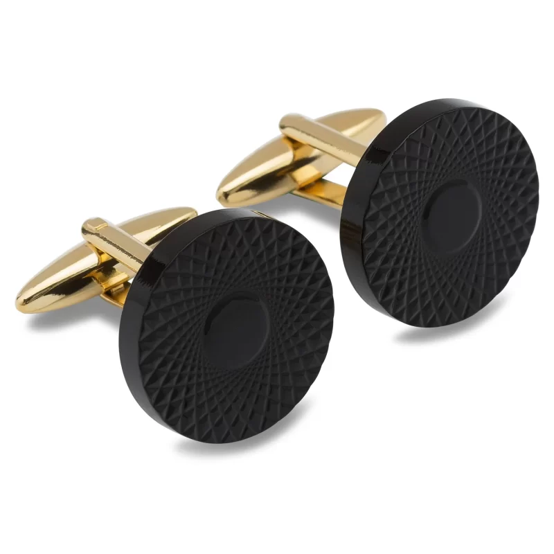 black cufflinks