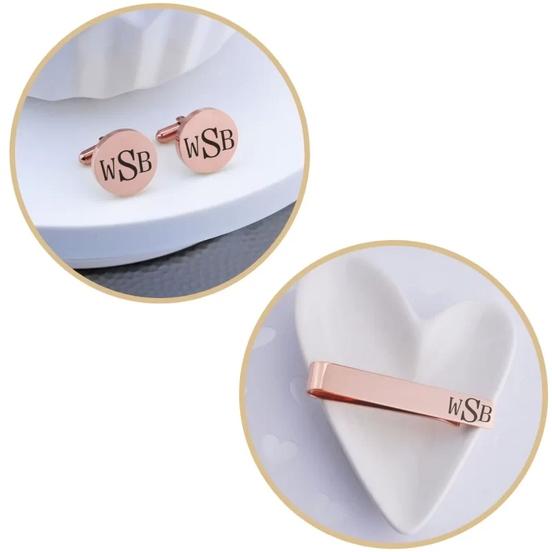 monogram cufflinks