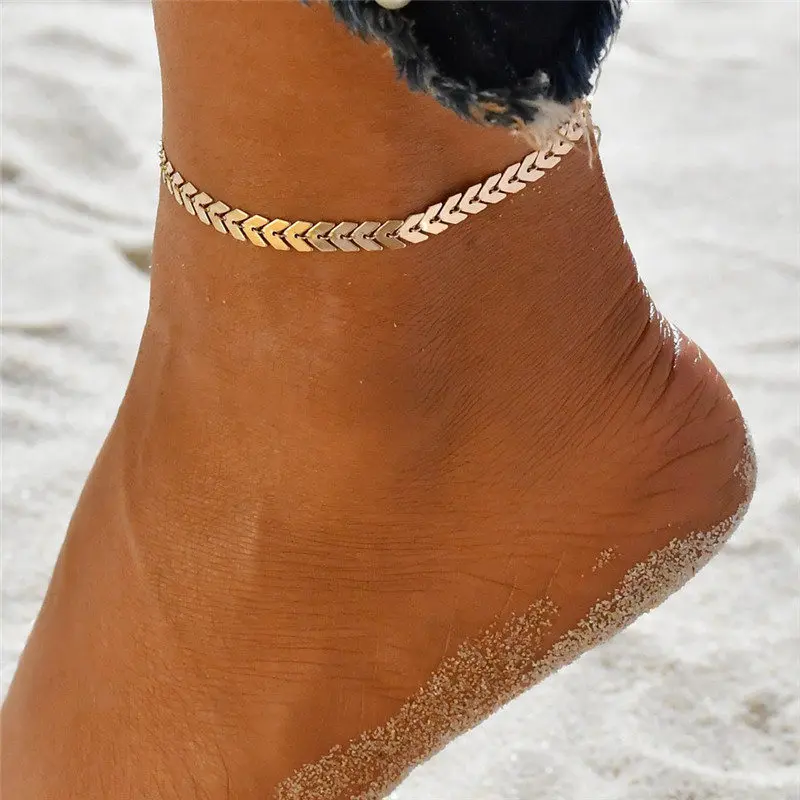 real gold anklets for women
